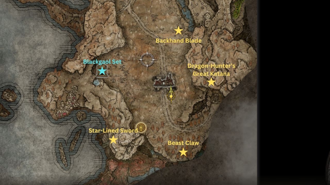 Best early Shadow of the Erdtree weapons and armor in Elden Ring map 2